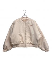 NIKE（ナイキ）の古着「REV FAUX FUR BOMBER」｜ライトピンク