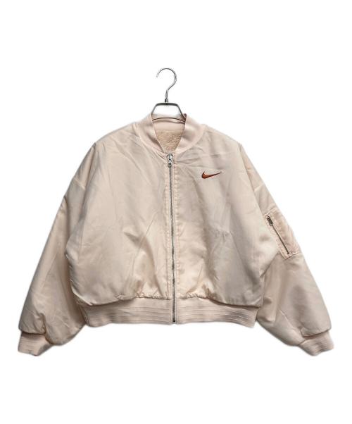 NIKE（ナイキ）NIKE (ナイキ) REV FAUX FUR BOMBER ライトピンク サイズ:Sの古着・服飾アイテム
