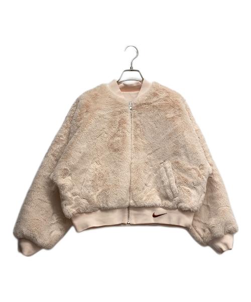 NIKE（ナイキ）NIKE (ナイキ) REV FAUX FUR BOMBER ライトピンク サイズ:Sの古着・服飾アイテム