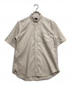 green label relaxingグリーンレーベルリラクシング）の古着「W/R オックス ボタンダウン 半袖 シャツ」｜ベージュ