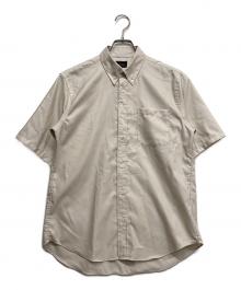 green label relaxing（グリーンレーベルリラクシング）の古着「W/R オックス ボタンダウン 半袖 シャツ」｜ベージュ