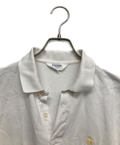 BROOKS BROTHERS 346（ブルックスブラザーズ 346）BROOKS BROTHERS 346 (ブルックスブラザーズ 346) ポロシャツ ホワイト サイズ:Mの古着・服飾アイテム