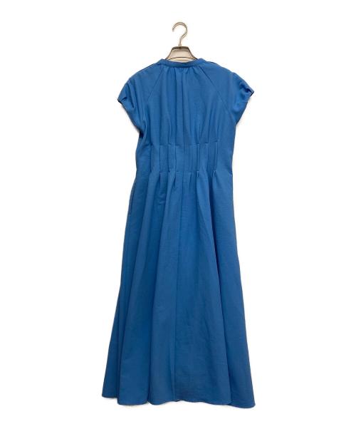 ANAYI（アナイ）ANAYI (アナイ) サッカーストレッチパフ袖ワンピース ブルー サイズ:36の古着・服飾アイテム