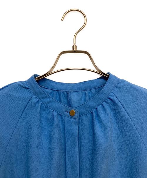 ANAYI（アナイ）ANAYI (アナイ) サッカーストレッチパフ袖ワンピース ブルー サイズ:36の古着・服飾アイテム