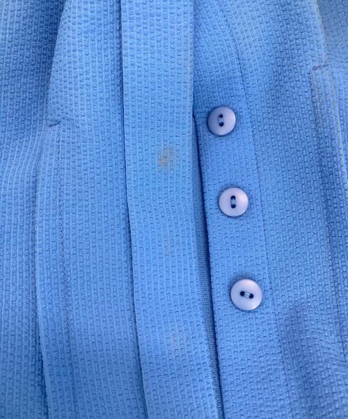 ANAYI（アナイ）ANAYI (アナイ) サッカーストレッチパフ袖ワンピース ブルー サイズ:36の古着・服飾アイテム