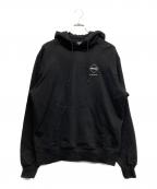 Bristolブリストル）の古着「BIG LOGO BAGGY SWEAT HOODIE」｜ブラック