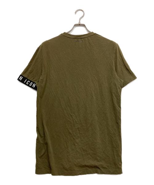 DSQUARED2（ディースクエアード）DSQUARED2 (ディースクエアード) Icon Band Round Neck T-Shirt オリーブ サイズ:Lの古着・服飾アイテム