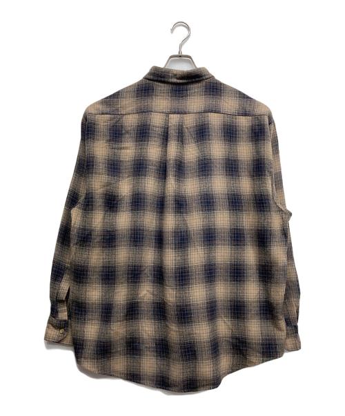 NORTHWEST BLUE（ノースウェストブルー）NORTHWEST BLUE (ノースウェストブルー) オンブレチェックネルシャツ ブラウン サイズ:XLの古着・服飾アイテム