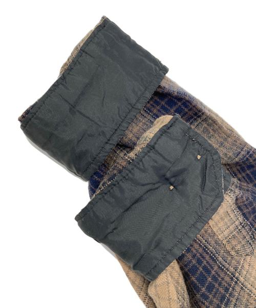 NORTHWEST BLUE（ノースウェストブルー）NORTHWEST BLUE (ノースウェストブルー) オンブレチェックネルシャツ ブラウン サイズ:XLの古着・服飾アイテム