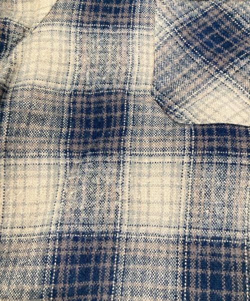 NORTHWEST BLUE（ノースウェストブルー）NORTHWEST BLUE (ノースウェストブルー) オンブレチェックネルシャツ ブラウン サイズ:XLの古着・服飾アイテム