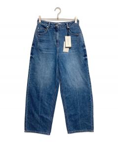 中古・古着通販】YANUK (ヤヌーク) ワイドフレアデニムパンツ ブルー
