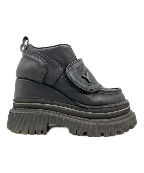 YELLO（イエロ）YELLO (イエロ) SHORT BOOTS ブラック サイズ:Mの古着・服飾アイテム