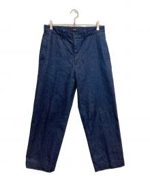 LOEFF（ロエフ）の古着「13oz スラックス デニムパンツ」｜ブルー