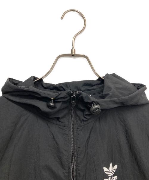 adidas（アディダス）adidas (アディダス) エッセンシャルズ トレフォイル ウインドブレーカー ブラック サイズ:XSの古着・服飾アイテム
