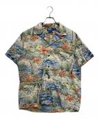 POLO RALPH LAURENポロ・ラルフローレン）の古着「オープンカラーS/Sシャツ」｜グリーン