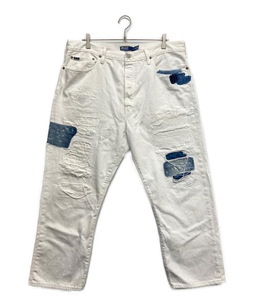 POLO RALPH LAUREN（ポロ・ラルフローレン）POLO RALPH LAUREN (ポロ・ラルフローレン) heritage straight デニムパンツ ホワイト サイズ:W38の古着・服飾アイテム