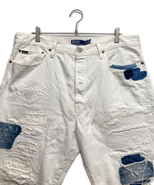 POLO RALPH LAUREN（ポロ・ラルフローレン）POLO RALPH LAUREN (ポロ・ラルフローレン) heritage straight デニムパンツ ホワイト サイズ:W38の古着・服飾アイテム