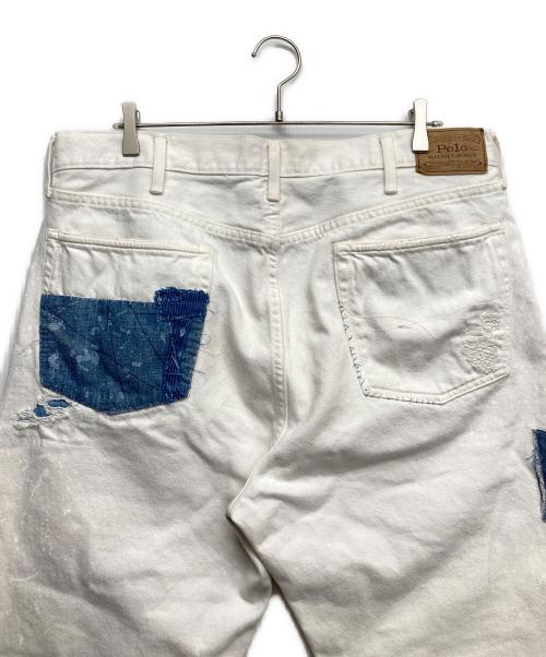 POLO RALPH LAUREN（ポロ・ラルフローレン）POLO RALPH LAUREN (ポロ・ラルフローレン) heritage straight デニムパンツ ホワイト サイズ:W38の古着・服飾アイテム