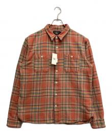 RRL（ダブルアールエル）の古着「チェックツイルワークシャツ」｜ブラウン