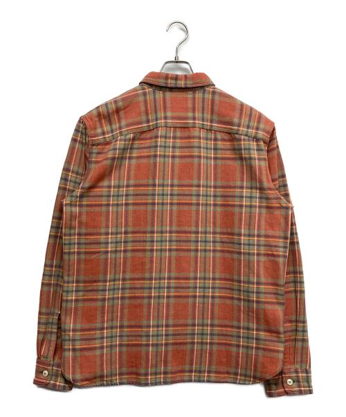 RRL（ダブルアールエル）RRL (ダブルアールエル) チェックツイルワークシャツ ブラウン サイズ:L 未使用品の古着・服飾アイテム