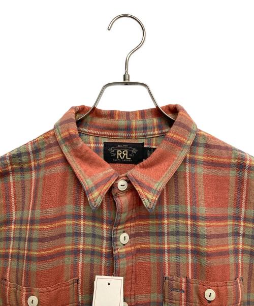 RRL（ダブルアールエル）RRL (ダブルアールエル) チェックツイルワークシャツ ブラウン サイズ:L 未使用品の古着・服飾アイテム
