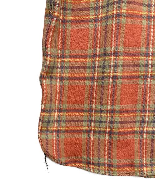 RRL（ダブルアールエル）RRL (ダブルアールエル) チェックツイルワークシャツ ブラウン サイズ:L 未使用品の古着・服飾アイテム