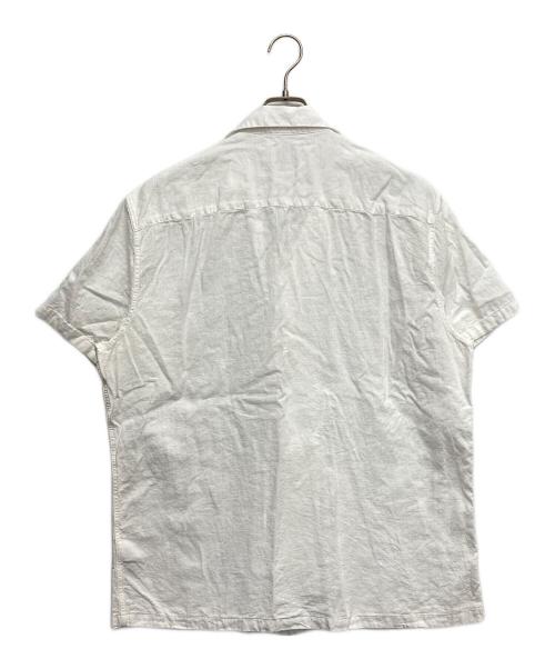 Calvin Klein（カルバンクライン）Calvin Klein (カルバンクライン) 半袖リネンシャツ ホワイト サイズ:Lの古着・服飾アイテム
