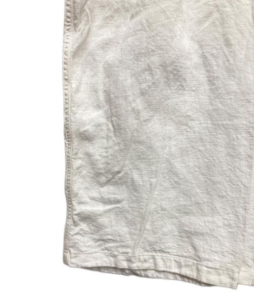 Calvin Klein（カルバンクライン）Calvin Klein (カルバンクライン) 半袖リネンシャツ ホワイト サイズ:Lの古着・服飾アイテム