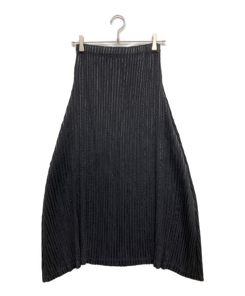 ISSEY MIYAKE FETE（イッセイミヤケフェット）ISSEY MIYAKE FETE (イッセイミヤケフェット) プリーツフレアスカート ブラック サイズ:02の古着・服飾アイテム