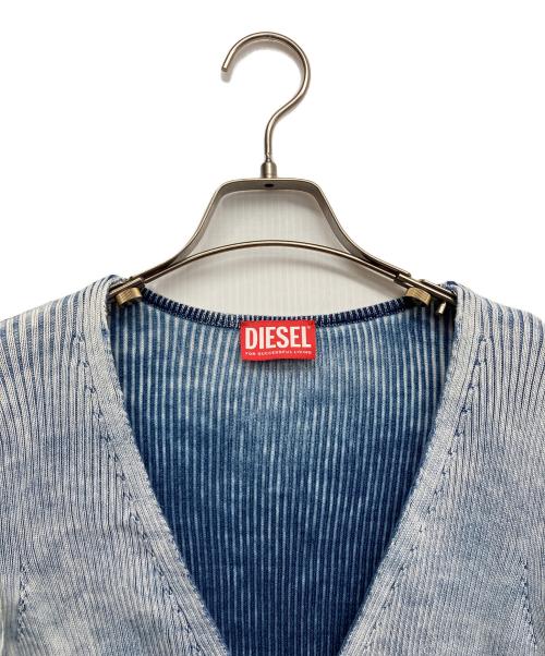 DIESEL（ディーゼル）DIESEL (ディーゼル) プリーツカーディガン ブルー サイズ:Sの古着・服飾アイテム