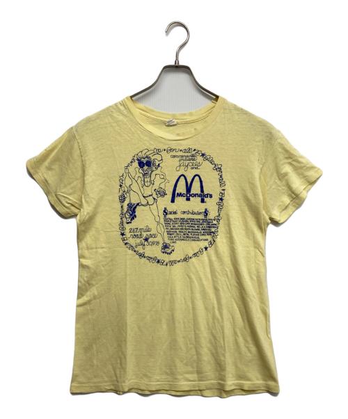Hanes（ヘインズ）Hanes (ヘインズ) プリントTシャツ イエロー サイズ:Lの古着・服飾アイテム