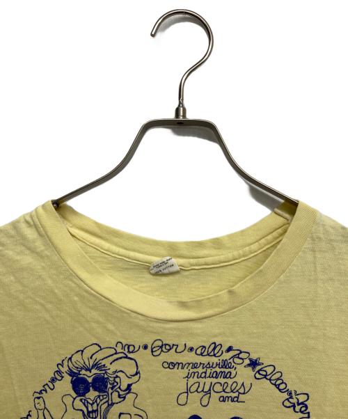 Hanes（ヘインズ）Hanes (ヘインズ) プリントTシャツ イエロー サイズ:Lの古着・服飾アイテム