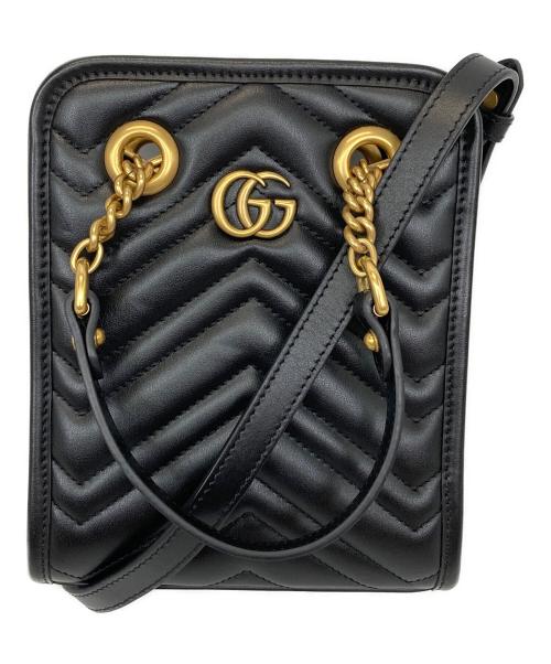 GUCCI（グッチ）GUCCI (グッチ) GG MARMONT DTDHT ゴールド×ブラックの古着・服飾アイテム