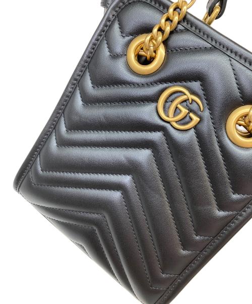 GUCCI（グッチ）GUCCI (グッチ) GG MARMONT DTDHT ゴールド×ブラックの古着・服飾アイテム