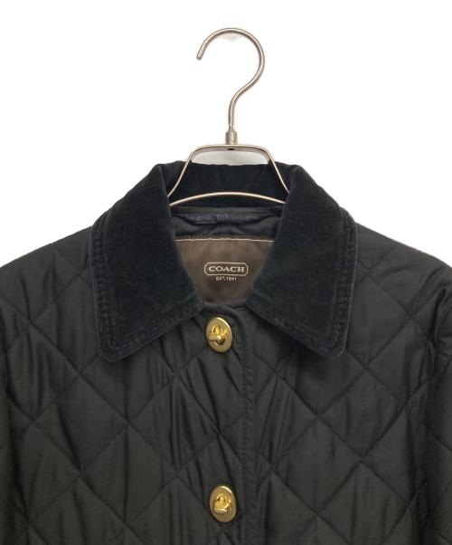 COACH（コーチ）COACH (コーチ) ダイアルロックキルティングジャケット ブラック サイズ:XSの古着・服飾アイテム