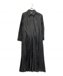 Diagram（ダイアグラム）の古着「ロングシャツワンピース」｜ブラック