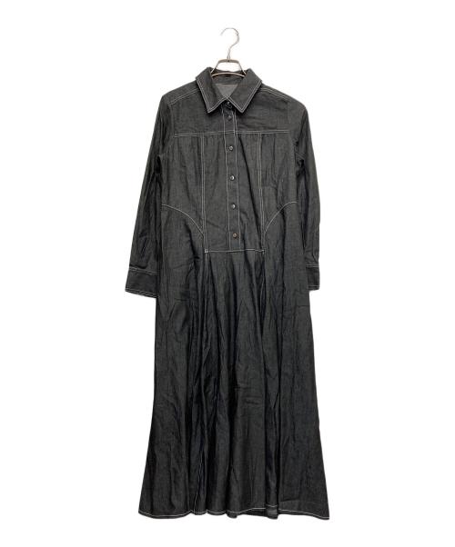 Diagram（ダイアグラム）Diagram (ダイアグラム) ロングシャツワンピース ブラック サイズ:38の古着・服飾アイテム