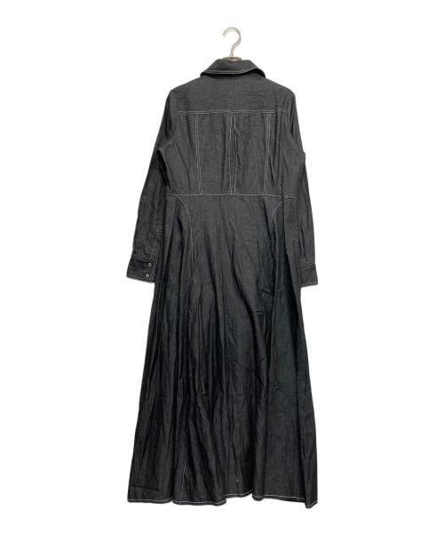 Diagram（ダイアグラム）Diagram (ダイアグラム) ロングシャツワンピース ブラック サイズ:38の古着・服飾アイテム