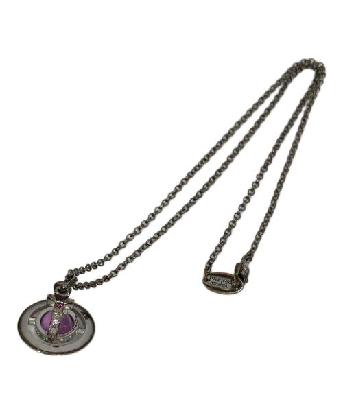 Vivienne Westwood（ヴィヴィアンウエストウッド）Vivienne Westwood (ヴィヴィアンウエストウッド) オーブネックレス シルバー×ライトピンクの古着・服飾アイテム