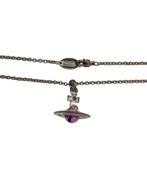 Vivienne Westwood（ヴィヴィアンウエストウッド）Vivienne Westwood (ヴィヴィアンウエストウッド) オーブネックレス シルバー×ライトピンクの古着・服飾アイテム