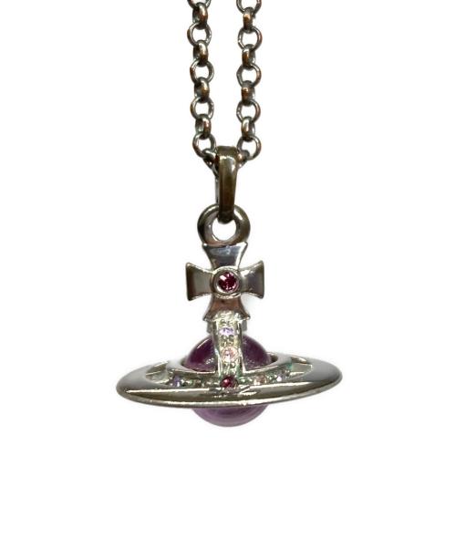Vivienne Westwood（ヴィヴィアンウエストウッド）Vivienne Westwood (ヴィヴィアンウエストウッド) オーブネックレス シルバー×ライトピンクの古着・服飾アイテム