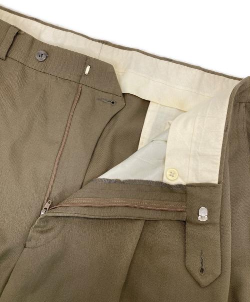GIVENCHY MONSIEUR（ジバンシイ ムッシュ）GIVENCHY MONSIEUR (ジバンシイ ムッシュ) ３タックスラックス オリーブ サイズ:36Rの古着・服飾アイテム