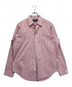 RALPH LAURENラルフローレン）の古着「ボタンダウンシャツ」｜グリーン×ライトピンク