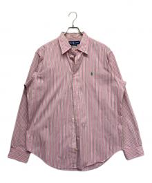 RALPH LAUREN（ラルフローレン）の古着「ボタンダウンシャツ」｜グリーン×ライトピンク