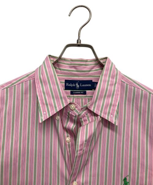 RALPH LAUREN（ラルフローレン）RALPH LAUREN (ラルフローレン) ボタンダウンシャツ グリーン×ライトピンク サイズ:Lの古着・服飾アイテム