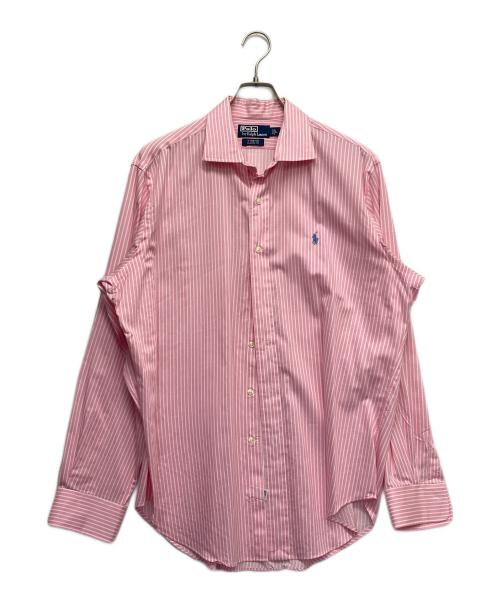 POLO RALPH LAUREN（ポロ・ラルフローレン）POLO RALPH LAUREN (ポロ・ラルフローレン) ロングスリーブシャツ ホワイト×ライトピンク サイズ:Lの古着・服飾アイテム