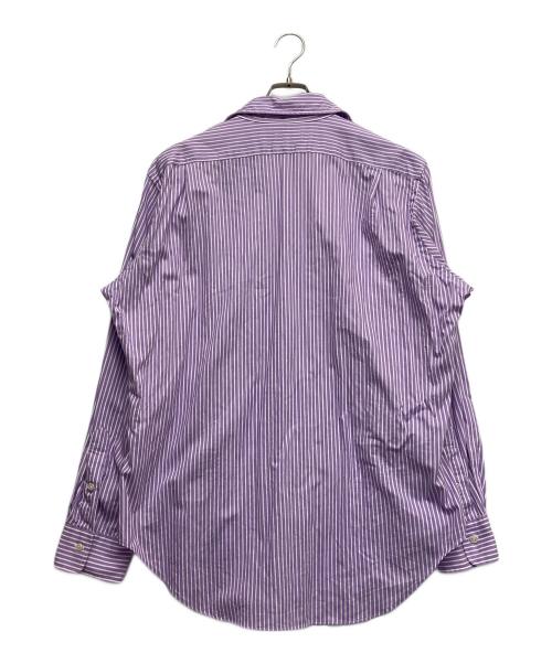 POLO RALPH LAUREN（ポロ・ラルフローレン）POLO RALPH LAUREN (ポロ・ラルフローレン) ロングスリーブシャツ ホワイト×パープル サイズ:Lの古着・服飾アイテム