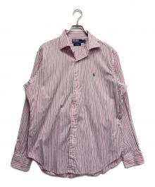 POLO RALPH LAUREN（ポロ・ラルフローレン）の古着「ロングスリーブシャツ」｜グリーン×ライトピンク