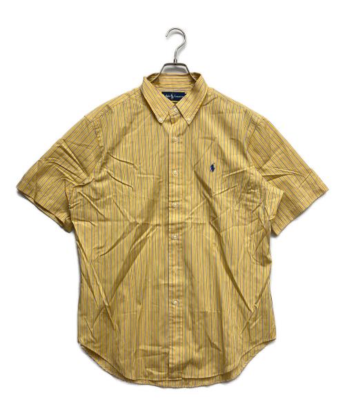 RALPH LAUREN（ラルフローレン）RALPH LAUREN (ラルフローレン) S/Sボタンダウンシャツ ネイビー×イエロー サイズ:Lの古着・服飾アイテム