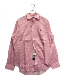 POLO RALPH LAUREN（ポロ・ラルフローレン）の古着「ロングスリーブシャツ」｜ホワイト×ライトピンク